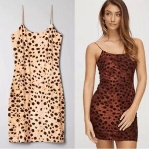 Aritzia Roos cheetah print Mini Dress S